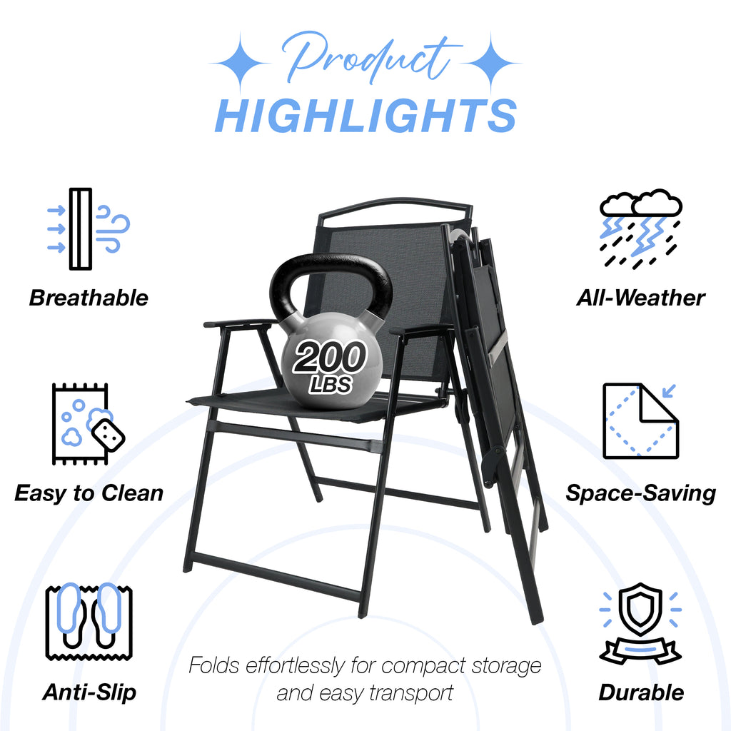 DECKIFY 6-Piece Outdoor Patio Furniture Set for 4, Patio Table and Chairs Set with Umbrella
