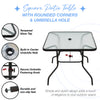 DECKIFY 6-Piece Outdoor Patio Furniture Set for 4, Patio Table and Chairs Set with Umbrella